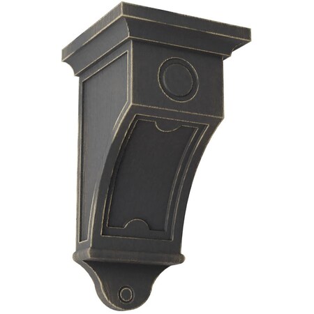 Ekena Millwork 7 1/2"W x 7 1/2"D x 14"H Arts and Crafts Wood Vintage Decor Corbel, Black CORWD07X07X14ARBL